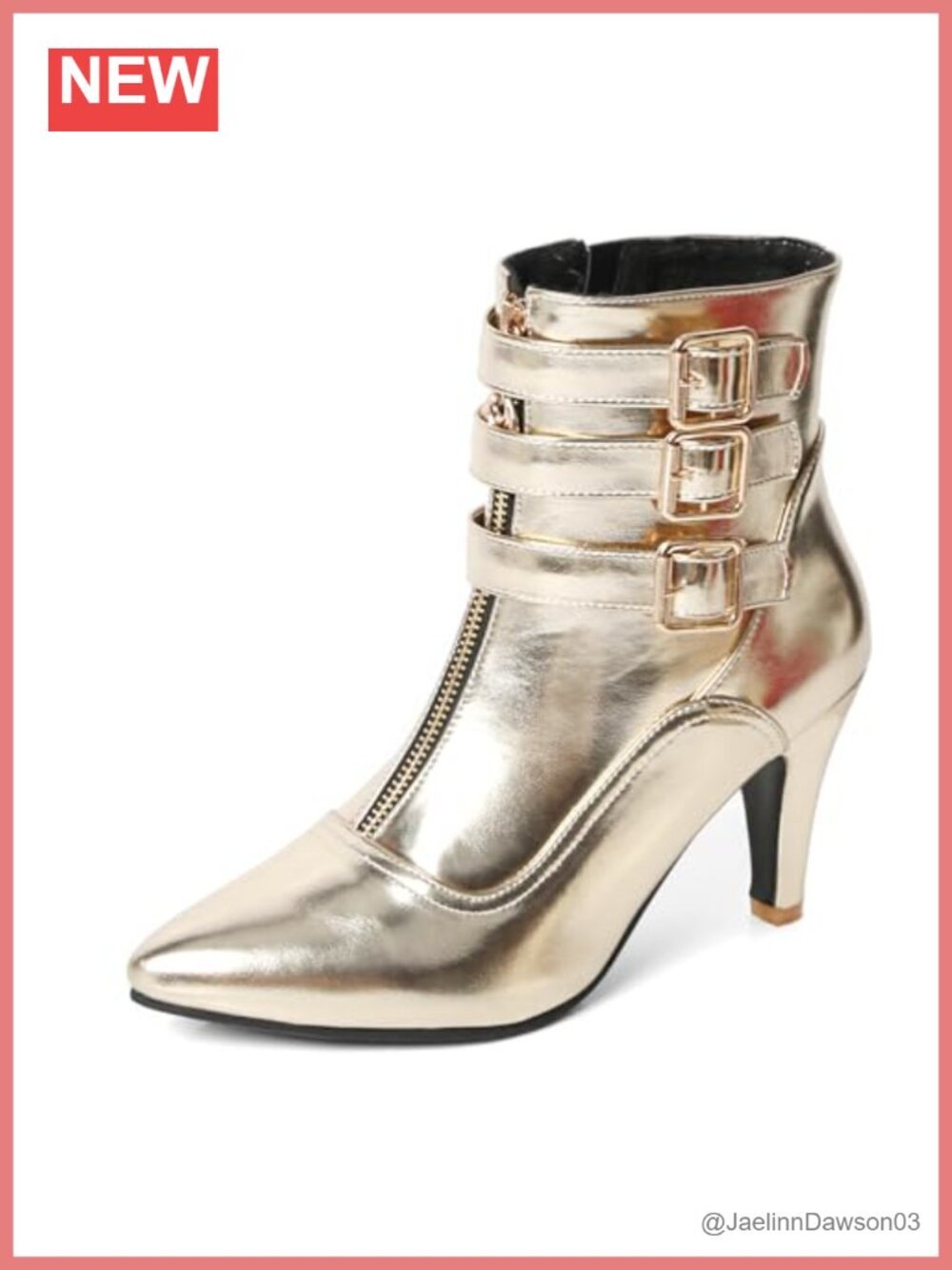 MEOTINA Kitten Heel Ankle Boots Pointed Toe Dressy Booties